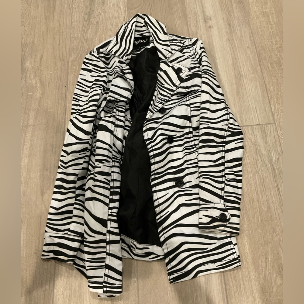 Girls Zebra Print Coat